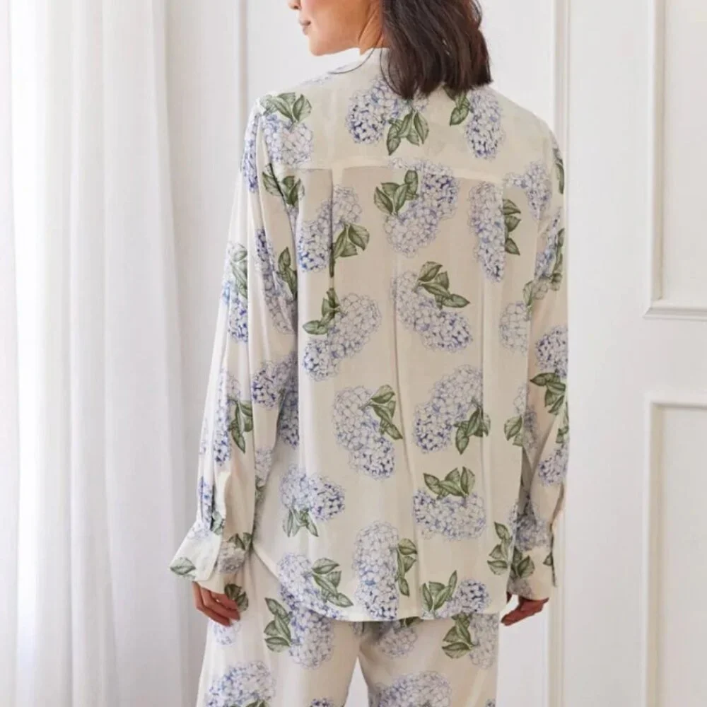 NWT Piyama Set, Long , Hydrangea Blue, Size Small and Medium Available - Picture 2 of 3